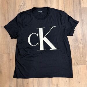 Calvin Klein Navy T-Shirt with White Text
